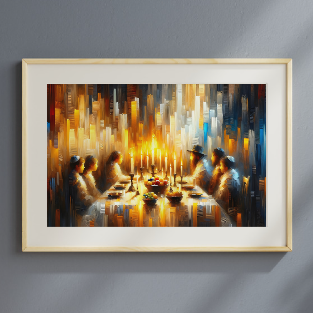 Abstract Shabbat Meal Painting Digital Art