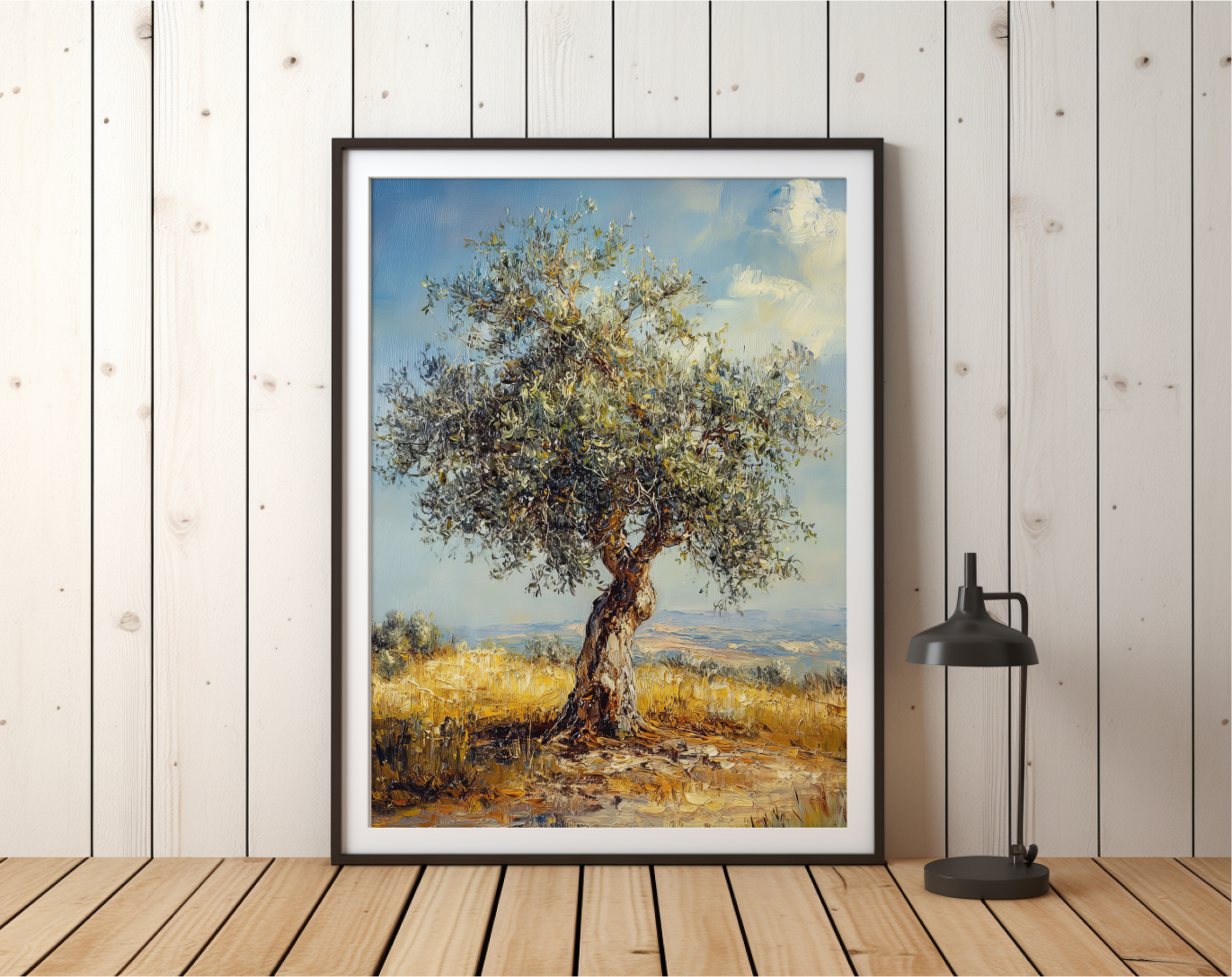 Olive Tree Israel Landscape Painting Digital Download