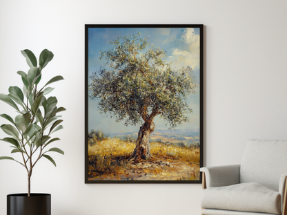 Olive Tree Israel Landscape Painting Digital Download