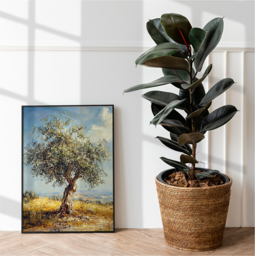 Olive Tree Israel Landscape Painting Digital Download