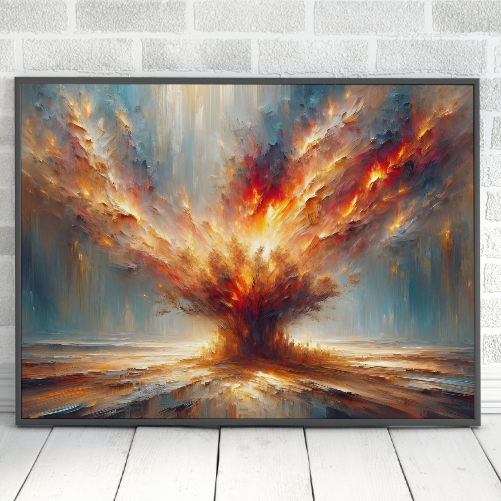 Moses Burning Bush Painting Digital Art