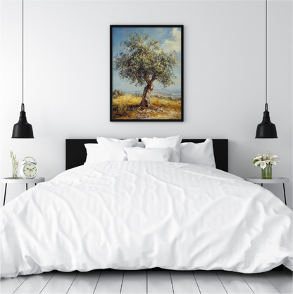 Olive Tree Israel Landscape Painting Digital Download