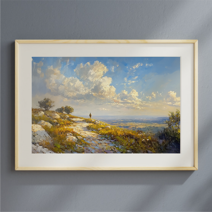 Israel Mountain View Painting Digital Download