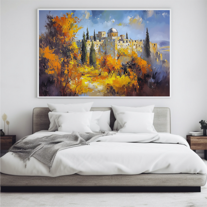 Jerusalem Old City Landscape Painting Digital Art