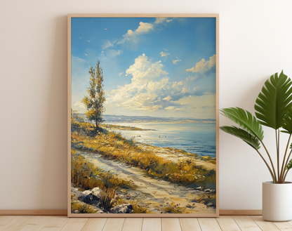 Kinneret Painting Digital Art, Sea of Galilee Israel Art