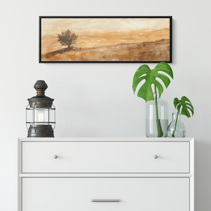 Israel Desert Painting Panoramic Framed Canvas Ready to Hang, Israeli Art Canvas Israel Negev Wall Art Home Decor, Judaica Painting Wall Decor