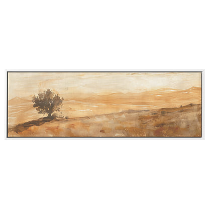 Israel Desert Painting Panoramic Framed Canvas Ready to Hang, Israeli Art Canvas Israel Negev Wall Art Home Decor, Judaica Painting Wall Decor