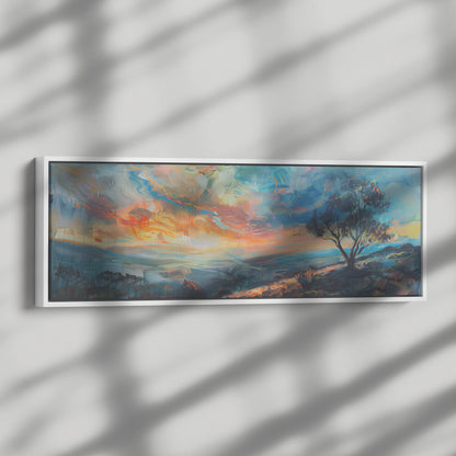 Israel Galilee Painting Panoramic Framed Canvas Ready to Hang, Israeli Art Canvas Israel Wall Art Home Decor, Judaica Painting Wall Decor