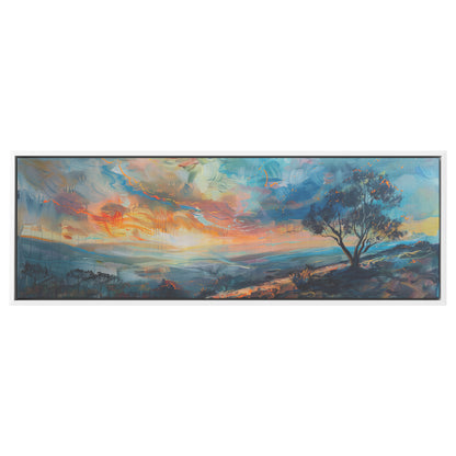 Israel Galilee Painting Panoramic Framed Canvas Ready to Hang, Israeli Art Canvas Israel Wall Art Home Decor, Judaica Painting Wall Decor