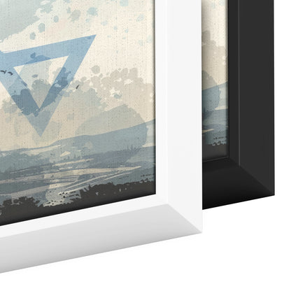 Israel Landscape Painting Panoramic Framed Canvas Ready to Hang, Israeli Art Canvas Israel Wall Art Home Decor, Judaica Painting Wall Decor