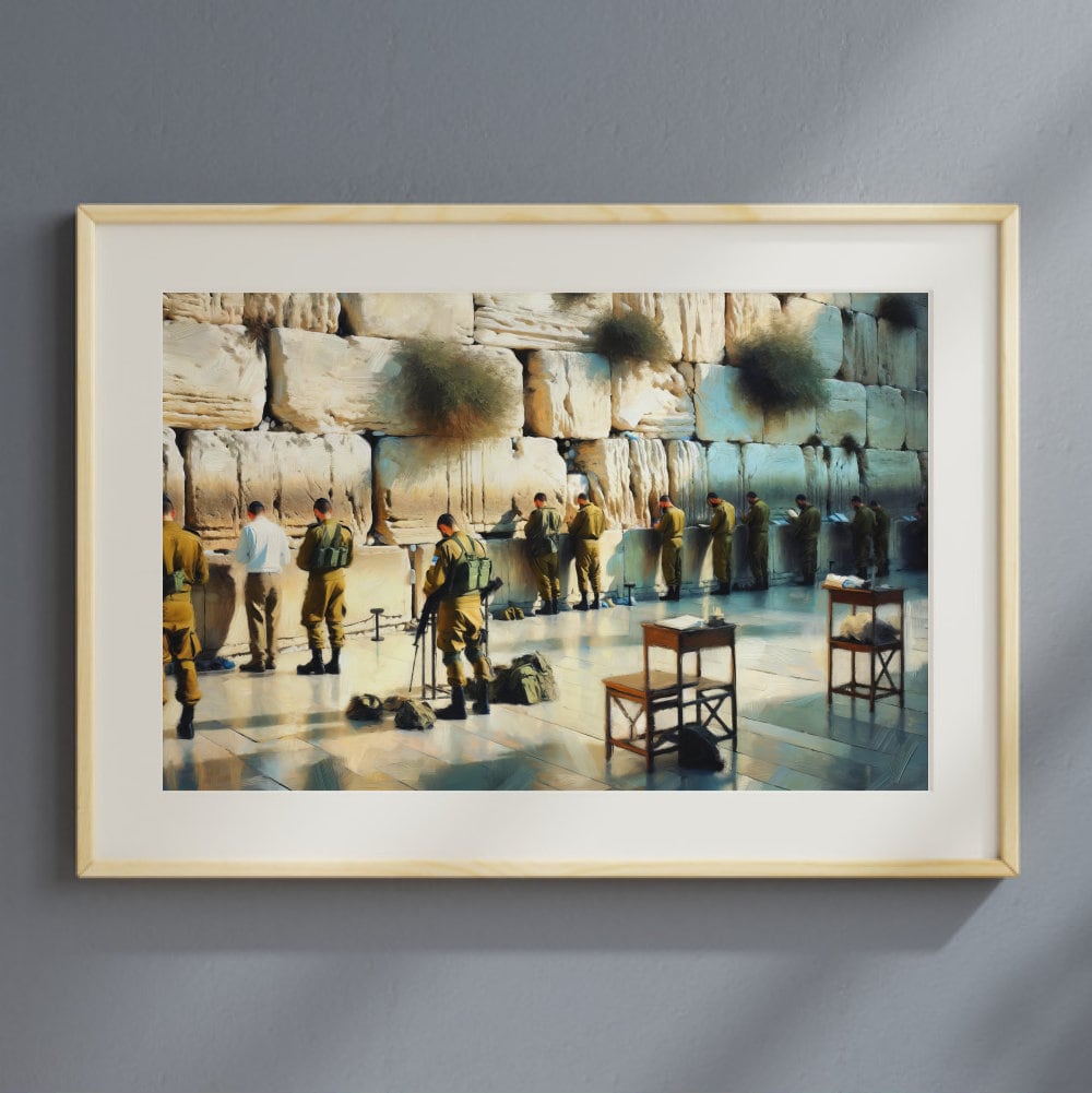 IDF Soldiers Praying At The Kotel Painting Digital Art