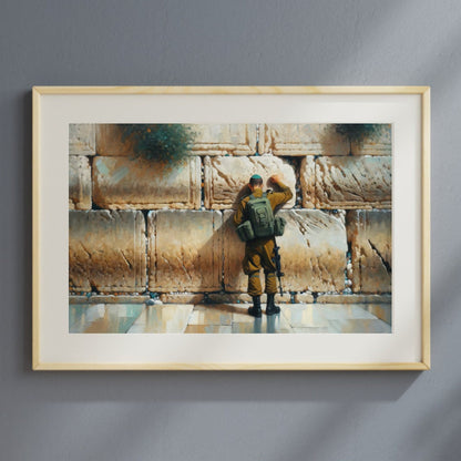 IDF Soldier Praying At The Kotel Painting Digital Art