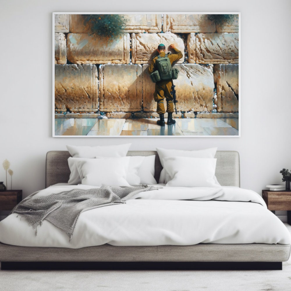 IDF Soldier Praying At The Kotel Painting Digital Art