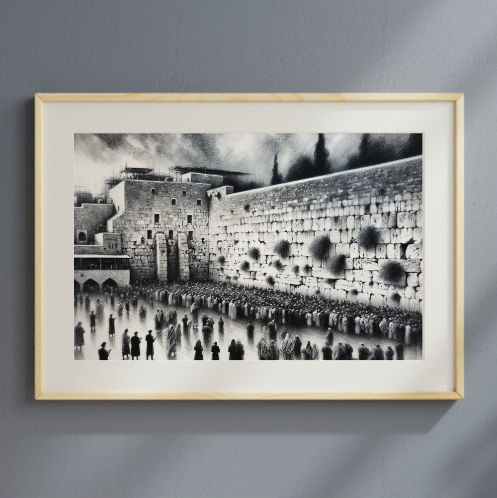 Kotel Charcoal Painting Digital Art