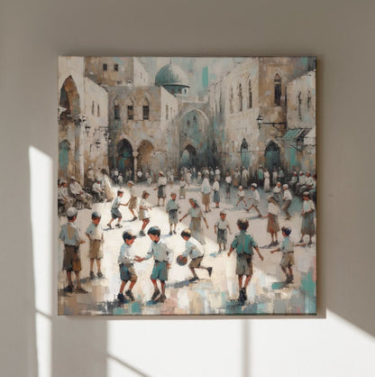 Jerusalem Kids Playing Painting Digital Art