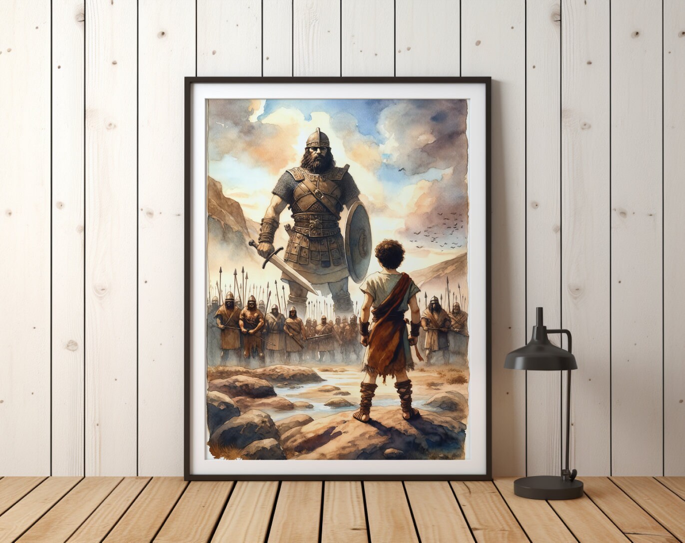 David And Goliath Painting Digital Art