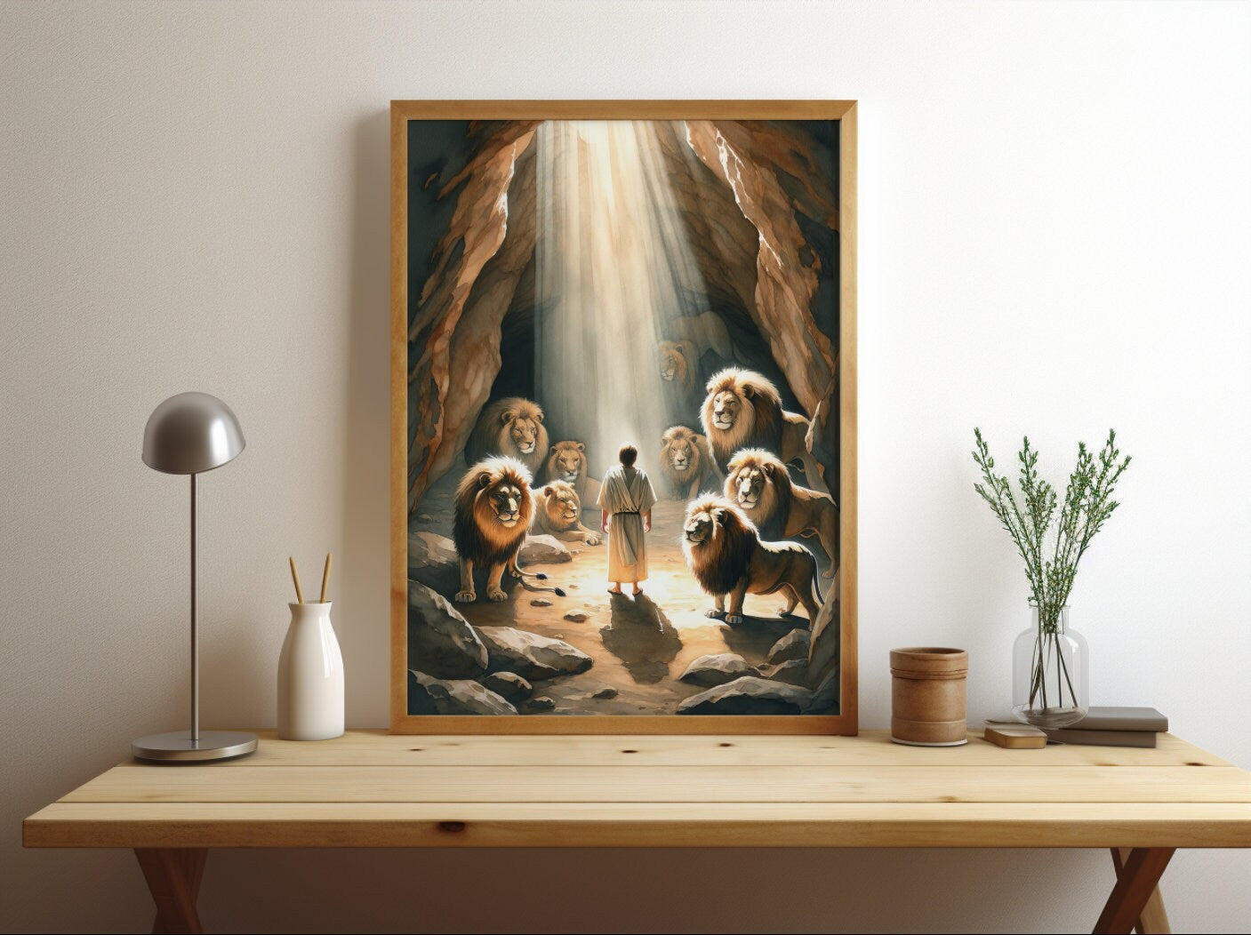 Daniel And The Lions Den Painting Digital Art