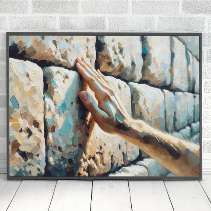 Hand Touches The Kotel Painting Digital Art