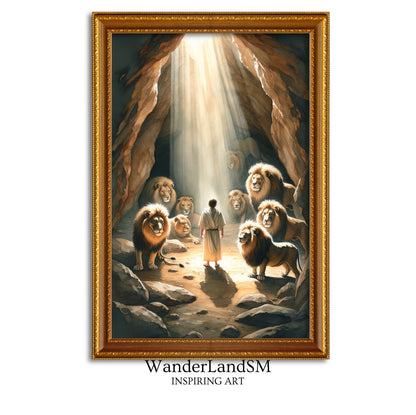 Daniel And The Lions Den Painting Digital Art