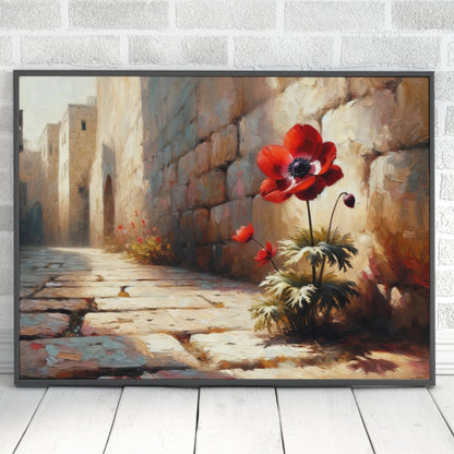 Lone Kalanit Jerusalem Painting Digital Art